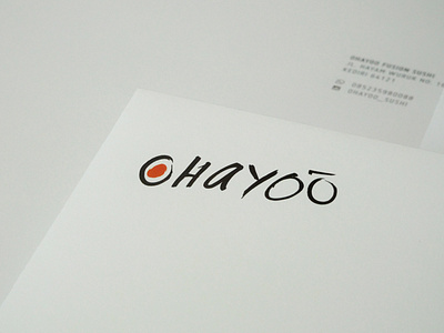 Ohayoo Sushi - Logo art branding design fnb graphicdesign logo logo design restaurant sushi sushi logo symbol visual identity