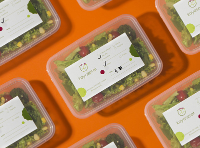 Kayaserat / Box Label branding design graphicdesign healthy food label label design label packaging minimalist packaging salad salad bar vegetables