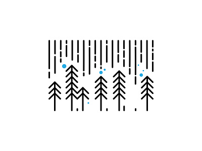 Rain art artwork design forest graphicdesign illustration minimalist nature rain raining vector woods