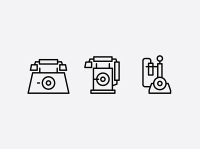 The Old Phones art artwork design graphicdesign icon icon design iconography illustration line art logo minimalist phone pictogram symbol telephone vector vintage