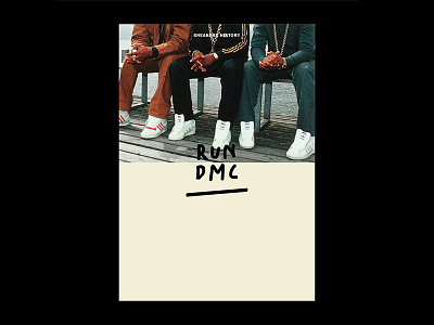 RUN DMC artdirection design graphicdesign kicks layout poster run dmc sneaker typography