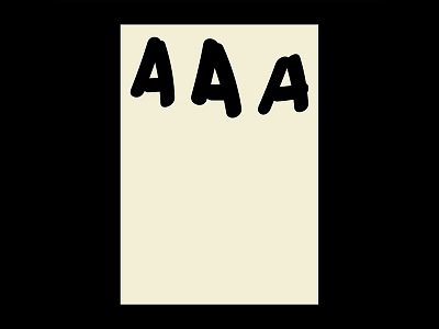 AAA handwriting poster type typography