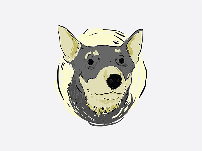 Le Dog animal artwork design dog graphicdesign illustration lineart tshirt vector