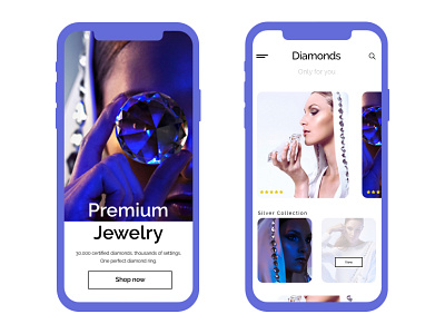 Premium Jewelry ecommerce fashion interface store ui ux web web design