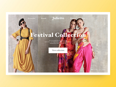 Juliette - Fashion store ecommerce fashion interface store ui ux web web design