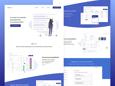 UserLegal - Landing page blue interface ui ux web web design website