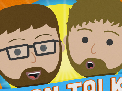 Toon Talk Weekly album art cartoon cartoons character glasses guy logo podcast talk toon toons vector