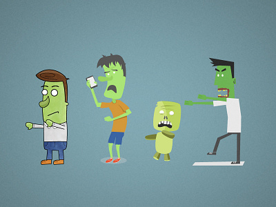 Zombie WIPs cartoon character characters dead green illustration toon zombie