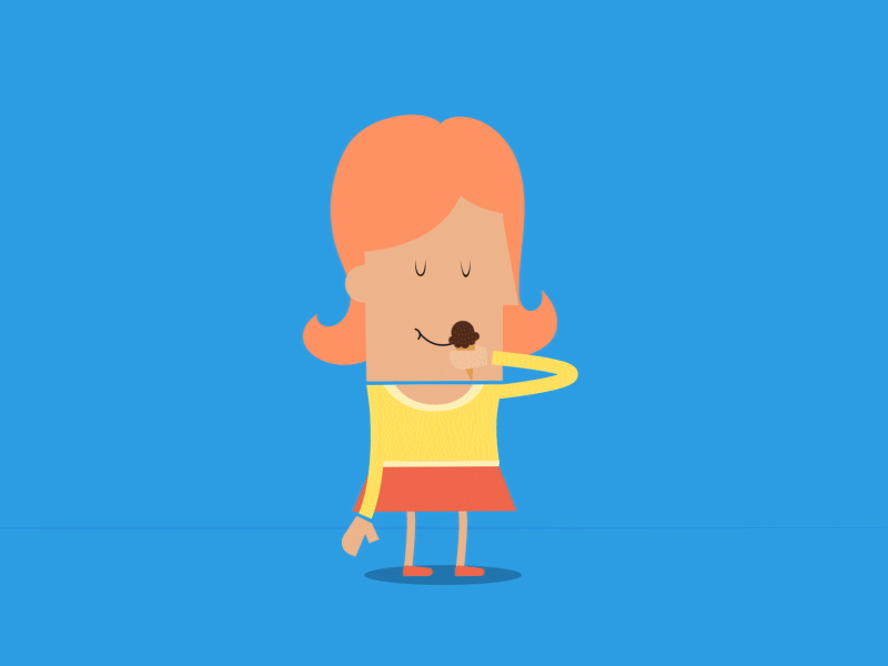 5 Second Rule animated gif animation character drop gif girl ice cream lady motion oops summer