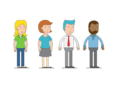 Characters business concept demo explainer illustration man office styleframe video wip woman