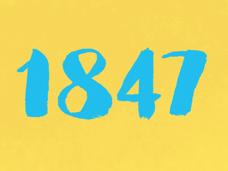 "1847" Title Test drawing fluid gif hand drawn numbers photoshop title wip