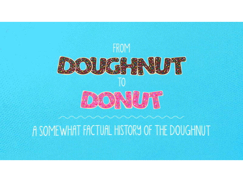 From Doughnut to Donut animated character donut doughnut explainer gif jake williams loosekeys motion national donut day title