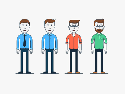 Characters character dude glasses guy hip hipster illustration man styleframe test wip