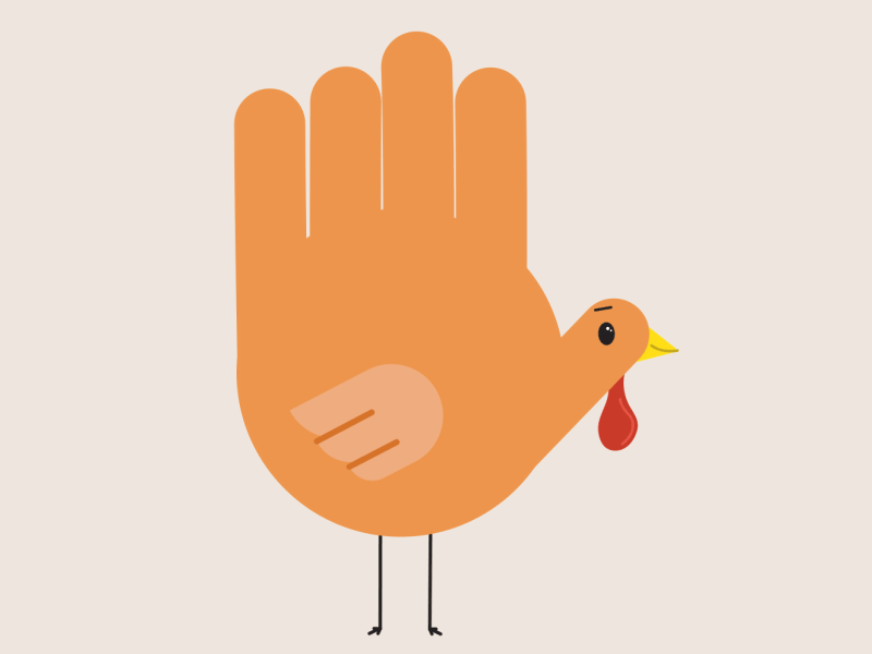 Love animation character gif loop sticker thanksgiving turkey