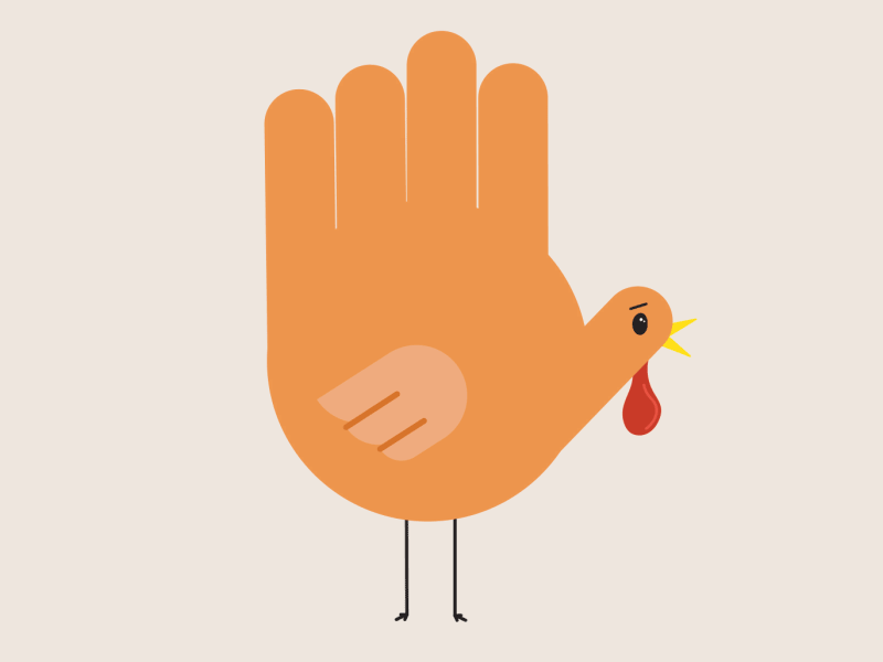 Mad animation character gif loop sticker thanksgiving turkey