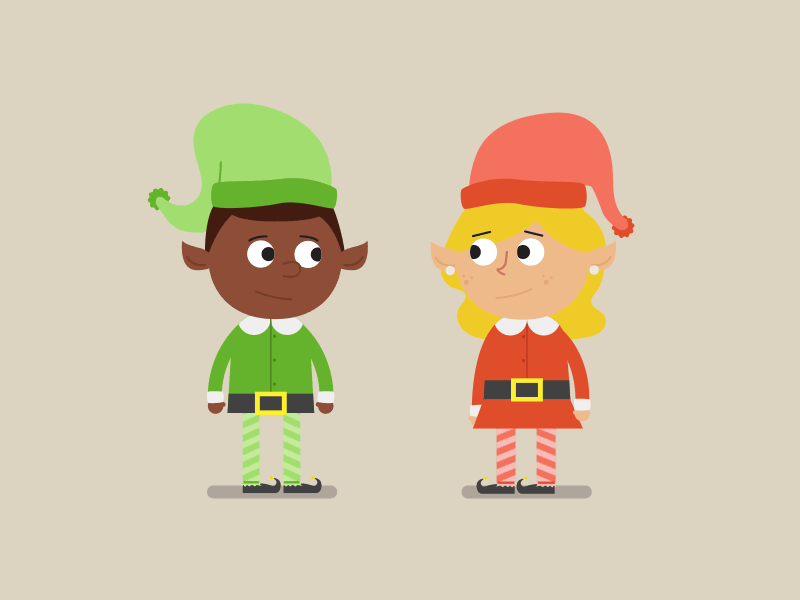 High Five character christmas elf elves gif high five holiday loop nice rad