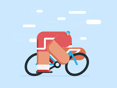 Big Buds Cycling bicycle bike character cycling design fast illustration sports vector