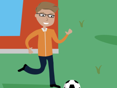 Want to play soccer? animation character explainer illustration loosekeys soccer sports