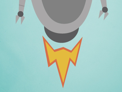 Flying Robot character clunk illustration metal robo robot toon