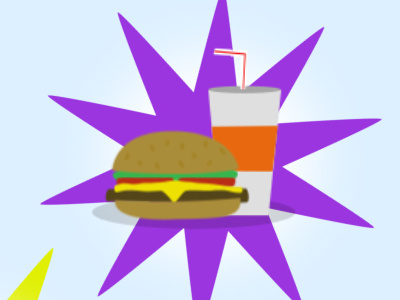 Burger & Shake burger food illustration shake yummy