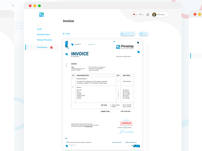 Invoice Page