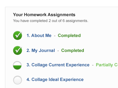 Homework Progress