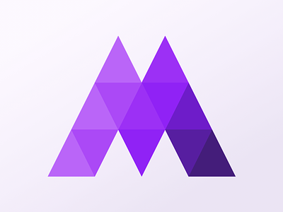 Matched Pattern Logo geometric logo purple triangles