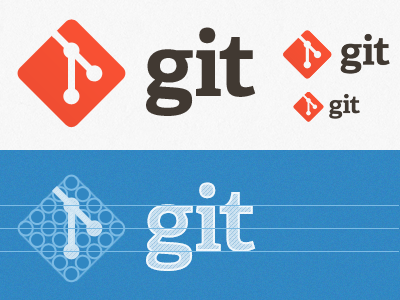 Git Logo Concept logo orange