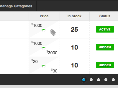 Multiple Prices - Yin/Yang tables ui