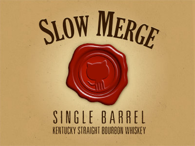 GitHub Bourbon - Slow Merge github label logo whiskey