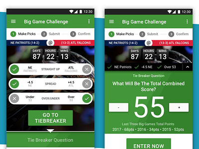 The Big Game mobile mobile web sportsbook