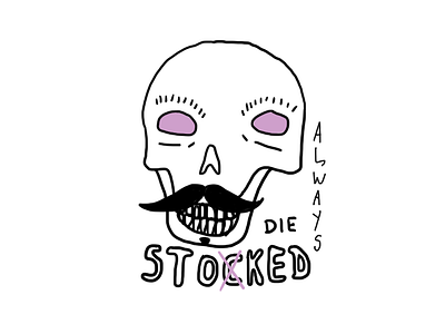 Die Stoked illustration skull