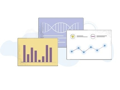 Scientific illustration - Graphs app branding design dna icon illustration science science illustration scientific website