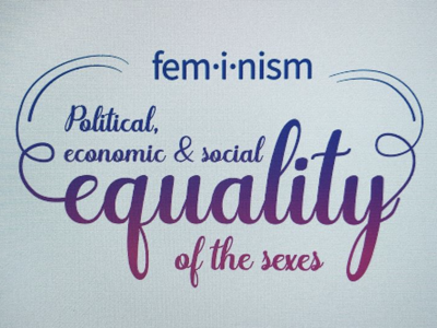 Feminism definition branding design feminism typogaphy ui vector