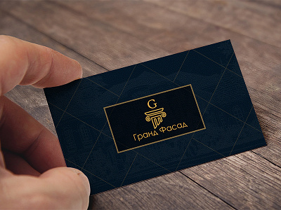 Business card in dark colors