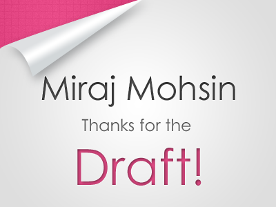 Thanks for the Draft draft dribbble invite shot thanks