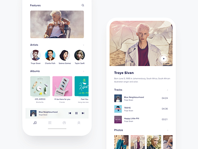 🎵 app card design list music sketch ui