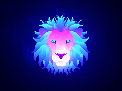 colourful lion app icon illustration lettering type ui ux vector web 图标 插图