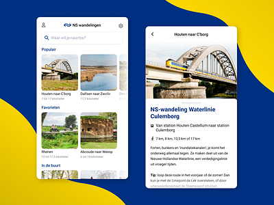 Walking routes · App concept app concept dutch minimal simplicity train ui walking