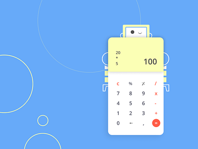 DailyUI #004 - Calculator app calculator daily 100 daily 100 challenge illustration visual design