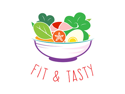 Fit & Tasty | Logo branding design flatdesign identity branding illustration logo tasty vector