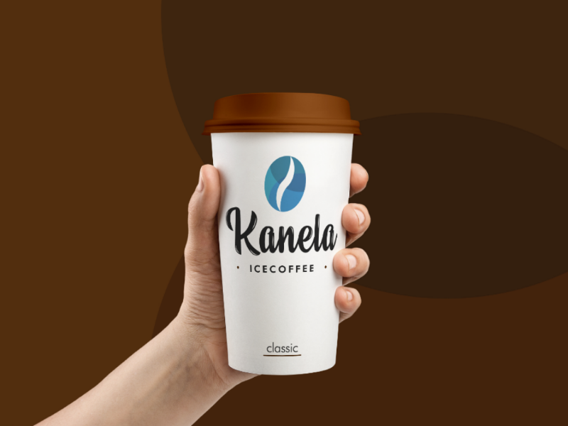 New logo Kanela Ice coffee to go by Dean Stojkovski on Dribbble