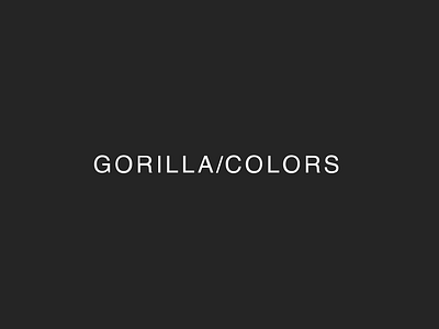 Gorilla Colors branding design flat logo minimal ui ux vector web website