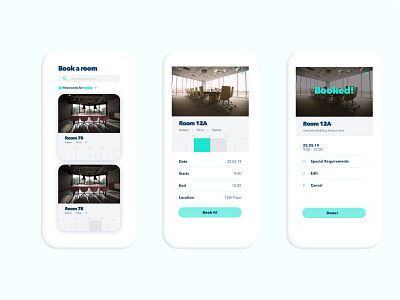 Booking app branding design flat minimal ui ux web website