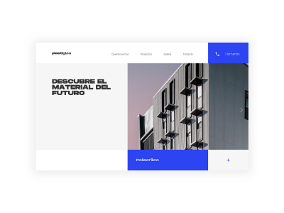 Plastiglas Homepage app branding design flat minimal type typography ui ux website