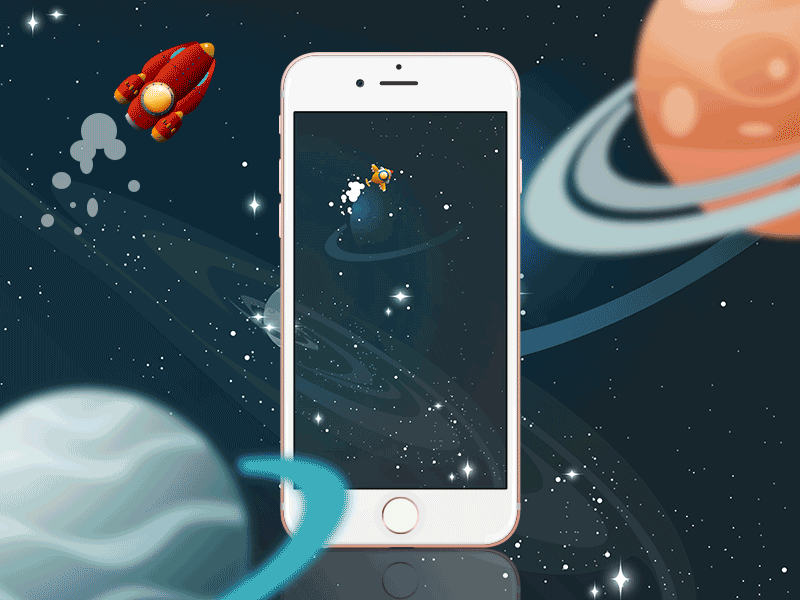 Goto The Space game animation game goto hanbat illustration new space spaceship