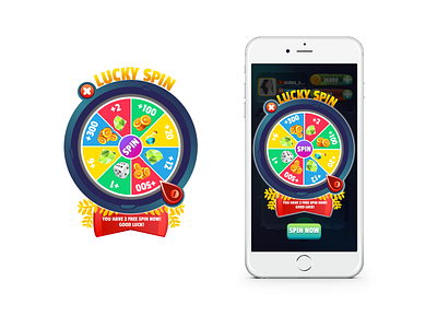 Lucky Spin art design game hanbat illustration