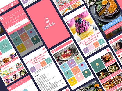 Recipe appdesign cake food illustrator ui