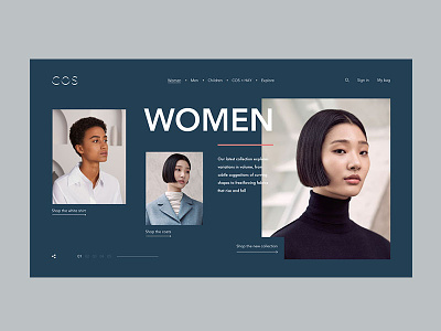 COS redesign concept fashion ui ux sketch web webdesign