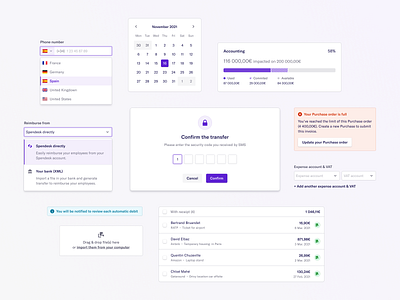 Grapes 🍇 Spendesk's design system app application components data table design design system finance fintech interface product design saas spendesk startup table ui ui kit ux web